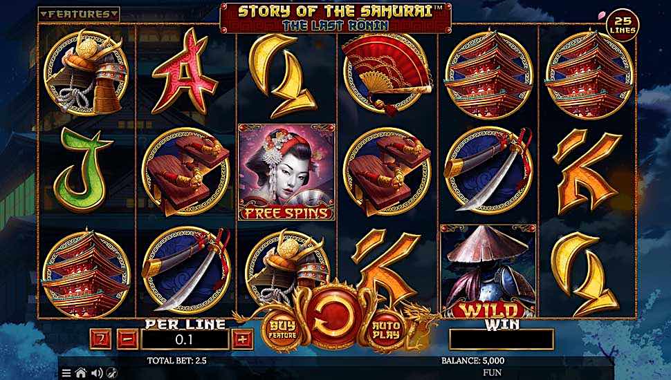 Meccaniche di gioco della slot Story Of The Samurai